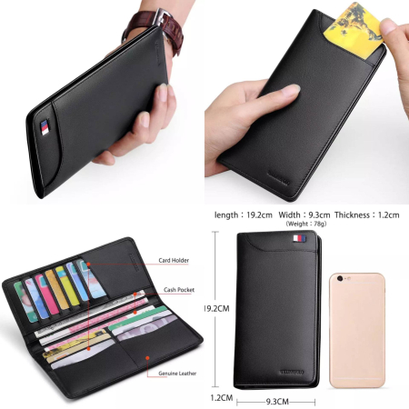 Ultra thin Slim Long Holder Men Wallet