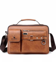 Men's Pu Leather Shoulder Bag (brown shape)