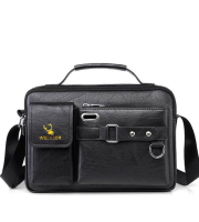 Men's Pu Leather Shoulder Bag (Black shape)