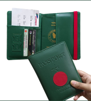 100% Leather Passport Covers Holder Wallet Case