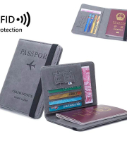 Business Passport Covers Holder Wallet Case ( gray color )