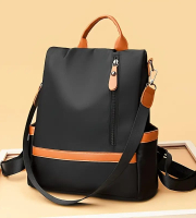 Women Large Capacity Outdoor Tote Bag ( Orrange/ black)