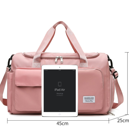 Fashionable Large Capacity Travel & Gym Bag Pink