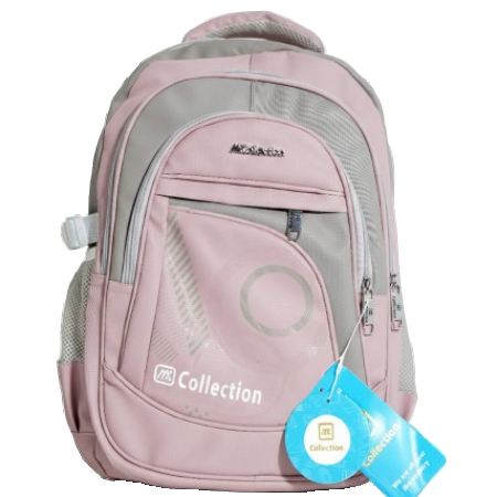 Unisex Waterproof School Backpack – Lightweight (Soft Pink)