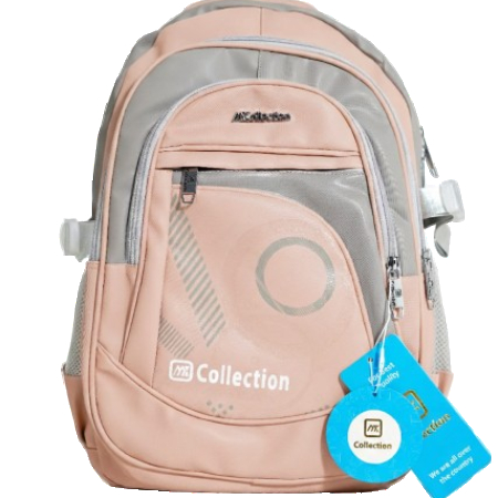 Unisex Waterproof School Backpack – Lightweight (Peach Pink)