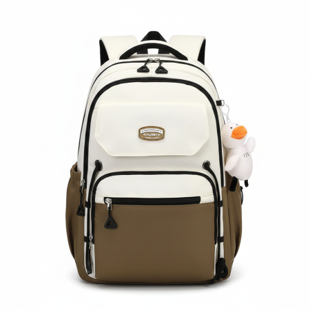 Middle School, High School, and College Students' Schoolbags Stain-Resistant Backpacks (Brawn)