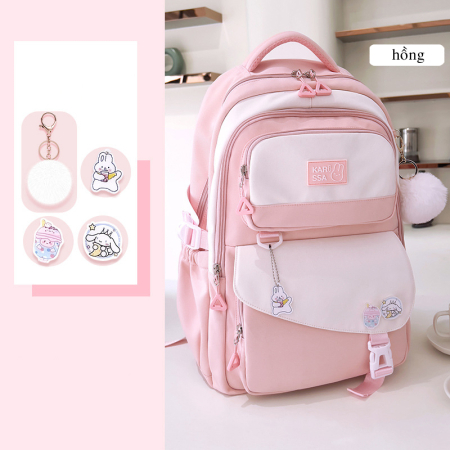 Cute Casual Premium Kids School Backpack (Pink)