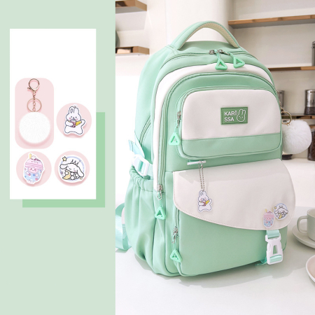 Cute Casual Premium Kids School Backpack (Mint Green)