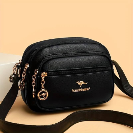 Multi-Layer Zipper New Niche Design Shoulder Bag Fashionable Crossbody Bag