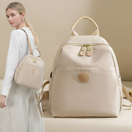 2025 New Hot Women's Backpacks Designer High Quality Soft Nylon Simple Fashion Bag(White)