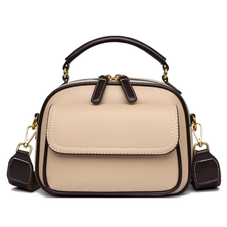 New Sac a Main Women Handbag soft small Shoulder Pu Leather Tote Hand Bags for Ladies(Apricot)
